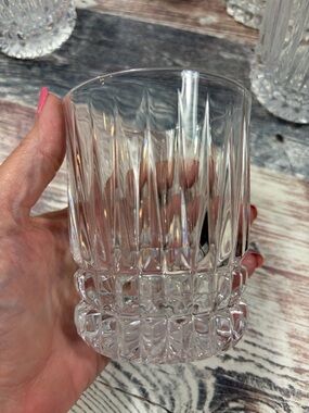 Crystal Fostoria Heritage Double Old Fashioned glasses Set Of Seven